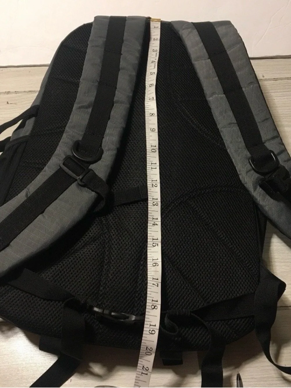 Highland Outdoor Hiking Camping Backpack Daypack Black Gray Bungee Cord Pockets